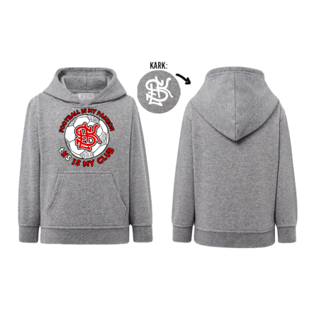 Bluza Dziecięca z Kapturem "Football Is My Passion Szara"