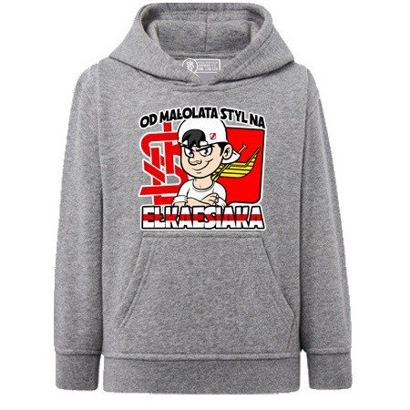 Bluza Dziecięca z Kapturem "Od Małolata Szara"